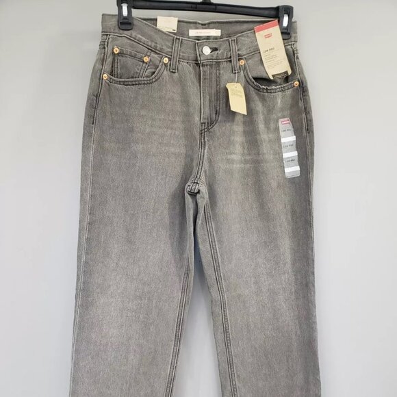 NEW Levis Size 28,29 Womens Low Pro Straight Jean Gray Splatter Acid Wash‎ Bl - Picture 2 of 8